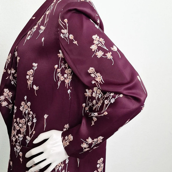 Anthropologie Etta:twa Tavie Romantic Satin Oversized Open Blazer Jacket Size XS - Picture 8 of 10